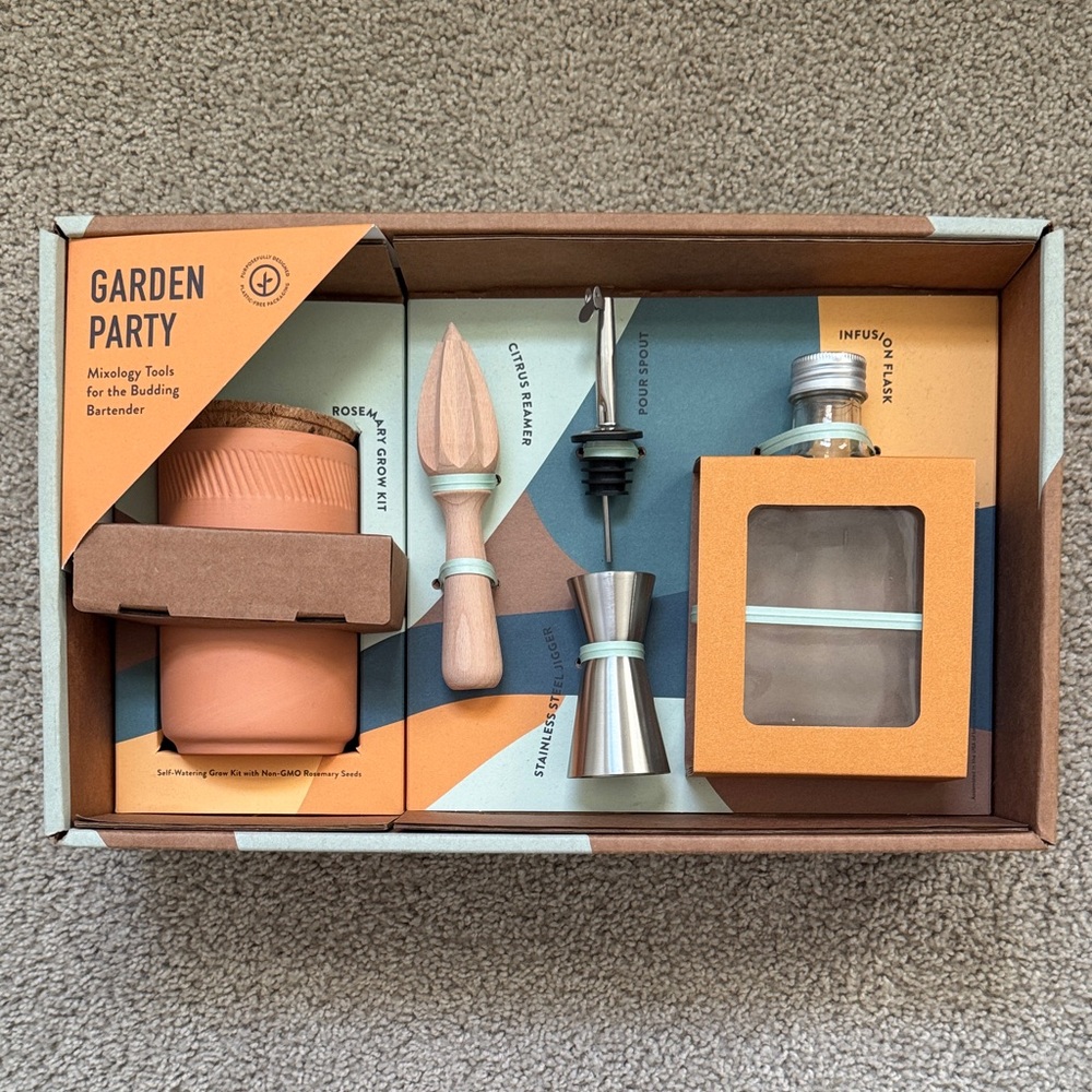 Bartender Tool Set - Orange and Silver